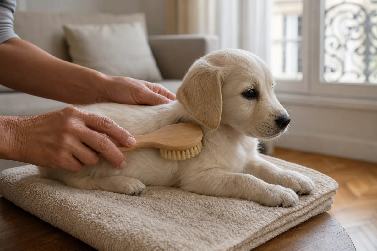 Toilettage du chiot : à quel âge commencer et comment